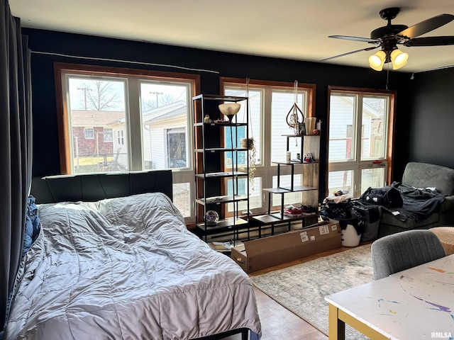 bedroom featuring wood finished floors