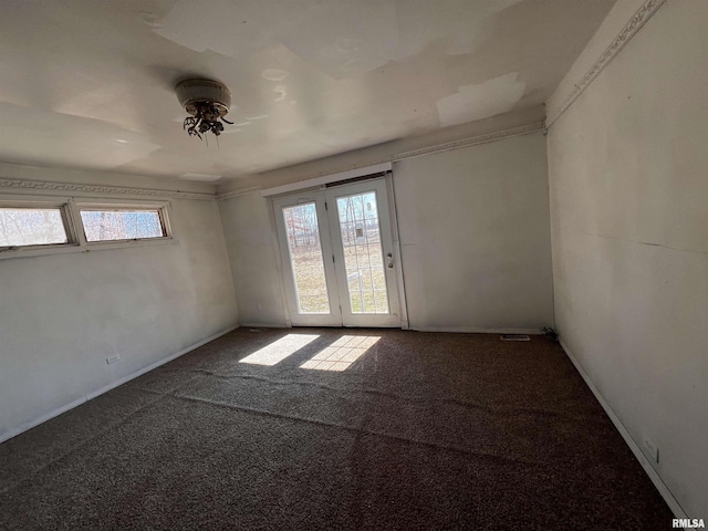 view of carpeted empty room