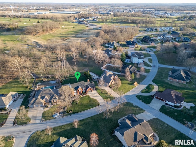 bird's eye view featuring a residential view
