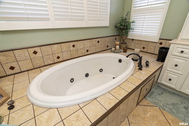 bathroom with a jetted tub