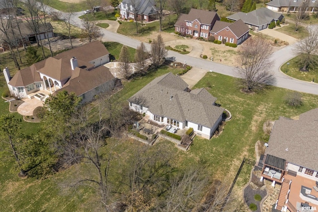 aerial view featuring a residential view