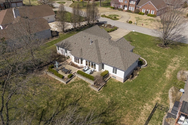 bird's eye view with a residential view