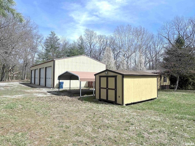 view of shed