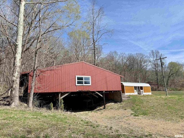 6180 Reevesville Rd, Grantsburg, IL 62943 - view of outbuilding with an outbuilding