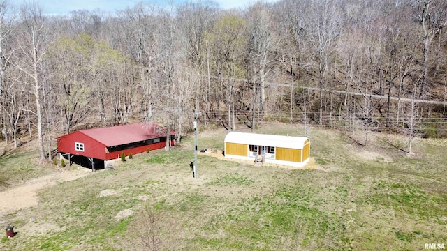 6180 Reevesville Rd, Grantsburg, IL 62943 - view of subject property with a forest