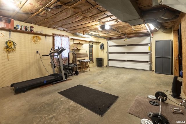 320 Nelson Ln, Grantsburg, IL 62943 - workout area featuring a garage