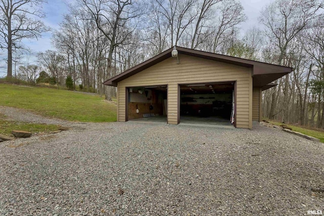 320 Nelson Ln, Grantsburg, IL 62943 - view of detached garage