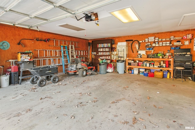 125 Central Hill Rd, Grantsburg, IL 62943 - garage featuring a workshop area and a garage door opener