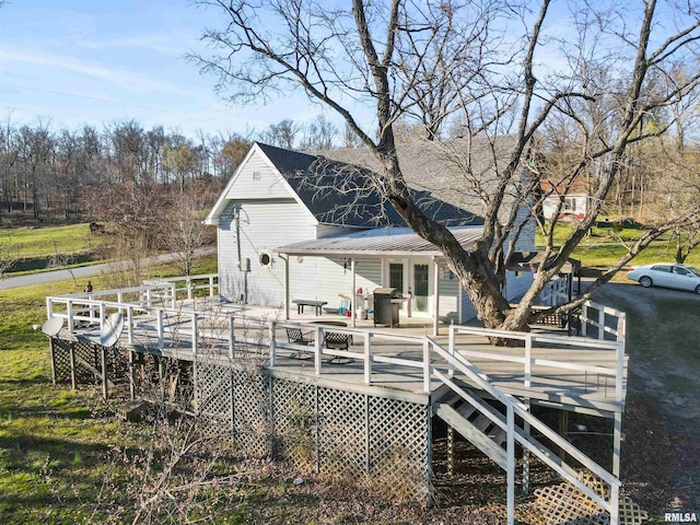 125 Central Hill Rd, Grantsburg, IL 62943 - dock area featuring a deck