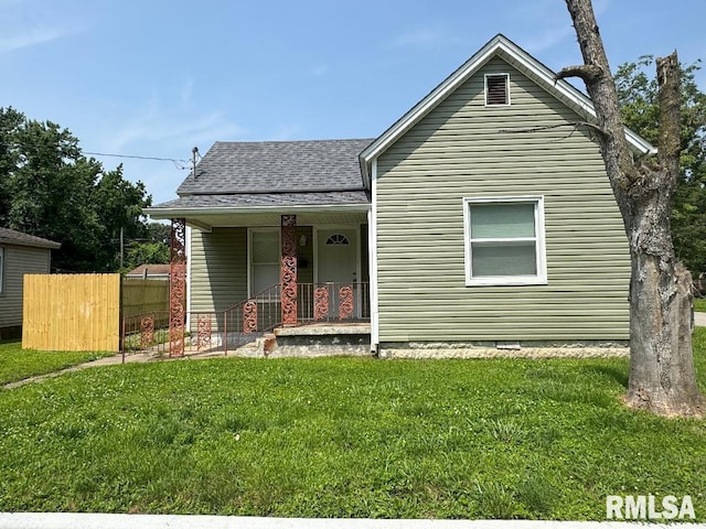 421 N 18th St, Herrin, IL 62948 - view of front of property with covered porch and roof with shingles