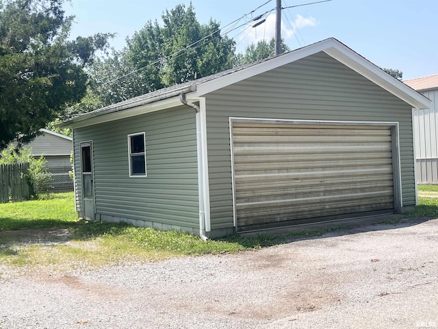421 N 18th St, Herrin, IL 62948 - detached garage featuring fence
