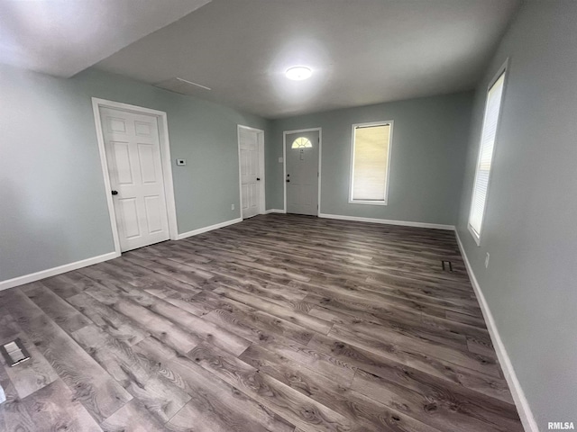 421 N 18th St, Herrin, IL 62948 - entrance foyer featuring dark wood-style flooring and baseboards
