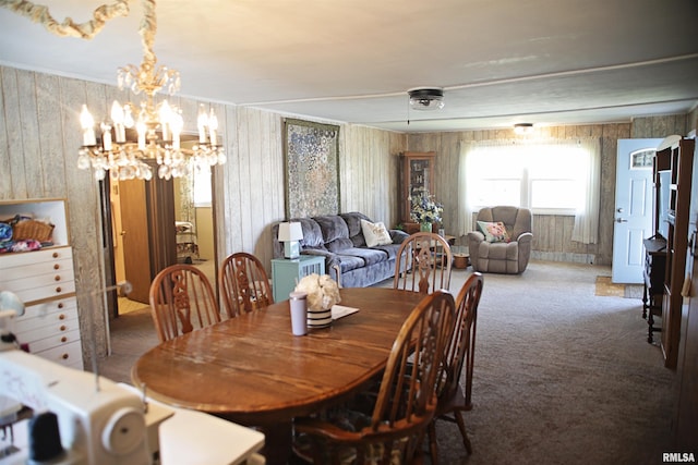 11648 Trolley Line Rd, Marion, IL 62959 - dining room featuring carpet and an inviting chandelier