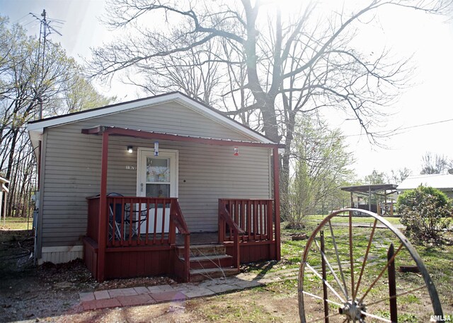 11648 Trolley Line Rd, Marion, IL 62959 - exterior space featuring a porch