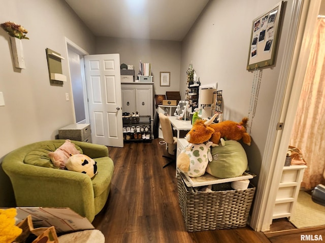 609 S Poplar St, Carbondale, IL 62901 - living area featuring dark wood-style floors