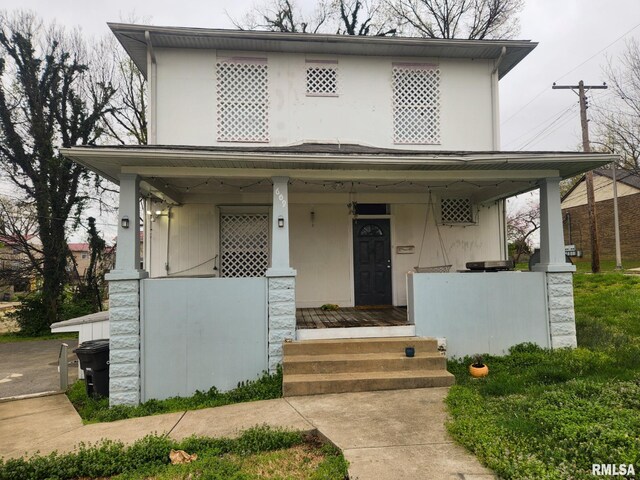 609 S Poplar St, Carbondale, IL 62901 - view of front of home with a porch