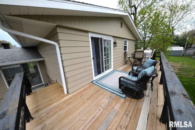 view of wooden deck