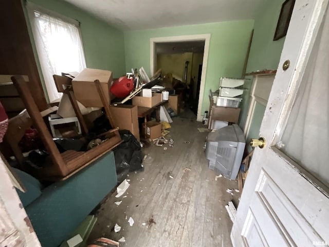 1012 W 9th St, Alton, IL 62002 - miscellaneous room with hardwood / wood-style flooring