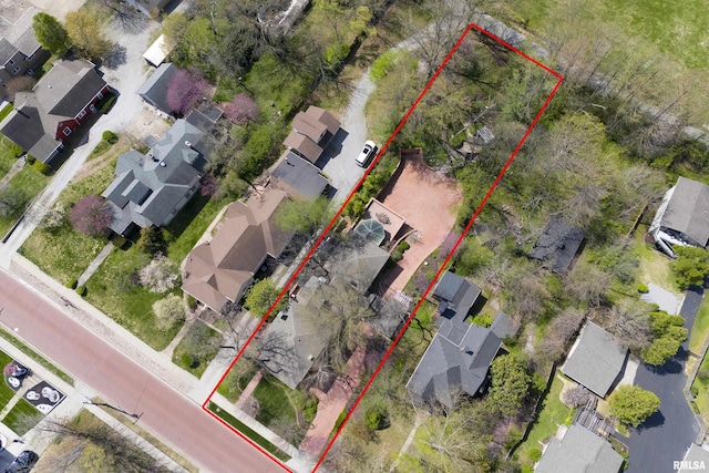 birds eye view of property featuring a residential view