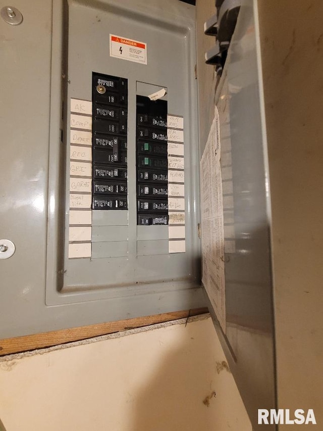 utility room featuring electric panel