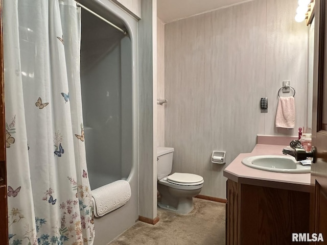3 Suburban Dr, Murphysboro, IL 62966 - full bathroom with shower / bath combo, toilet, and vanity