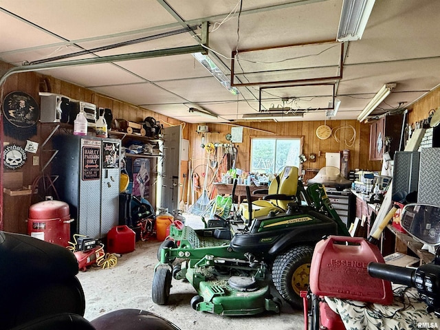 8806 Unionville Rd, Brookport, IL 62910 - garage with wood walls