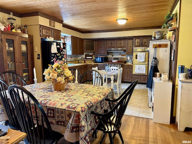 8806 Unionville Rd, Brookport, IL 62910 - dining area with crown molding and wood ceiling