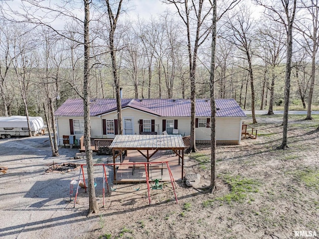 565 Dutton Chapel Rd, Golconda, IL 62938 - exterior space with metal roof