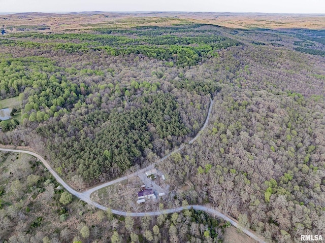 565 Dutton Chapel Rd, Golconda, IL 62938 - aerial view with a wooded view