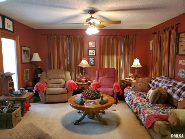 dining space with light colored carpet