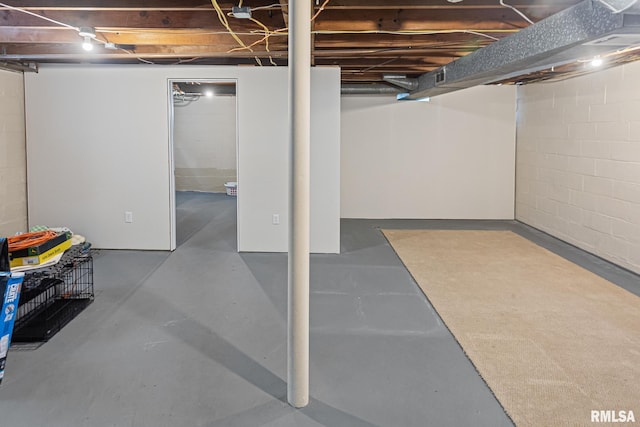 view of basement