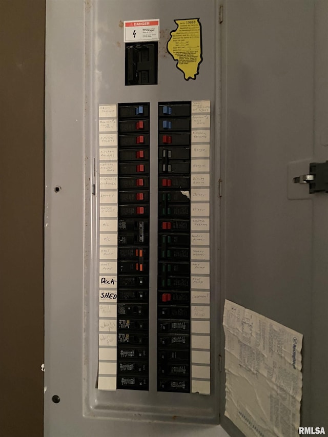 utility room with electric panel