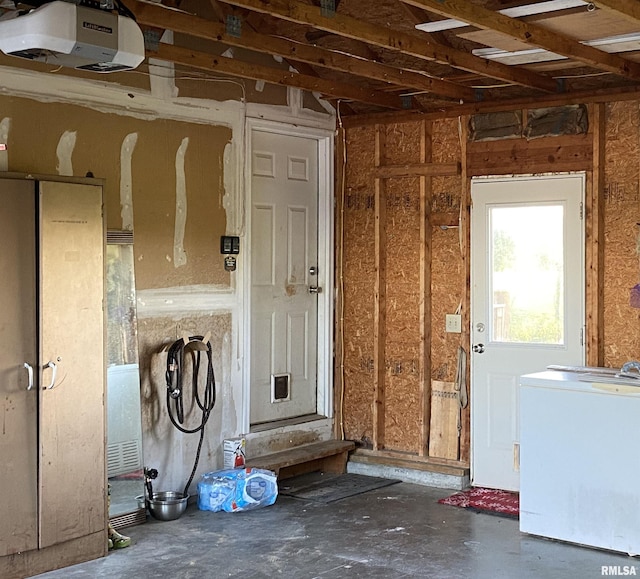 misc room with unfinished concrete flooring
