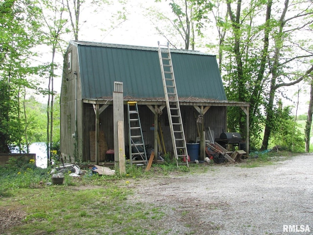view of pole building