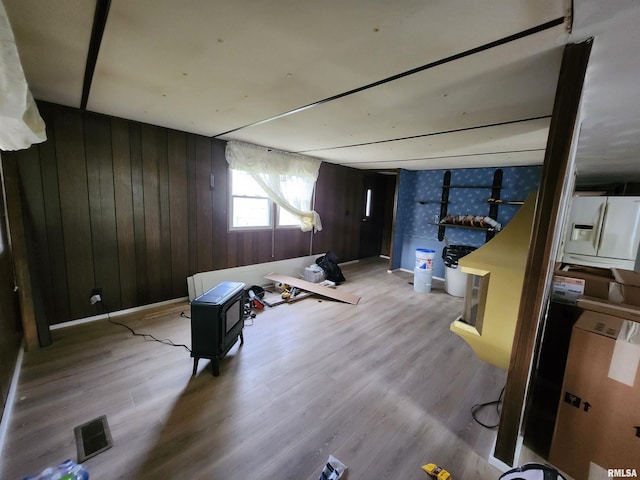 14625 E E Il Highway 15, Mount Vernon, IL 62864 - bonus room with wood finished floors, visible vents, and wooden walls