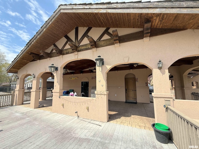 view of patio with fence