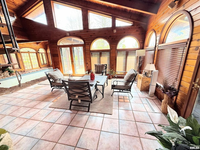 view of patio / terrace with outdoor dining area and french doors
