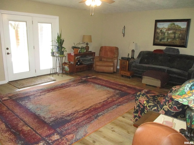 1607 Marion St, Carterville, IL 62918 - living area with wood finished floors and ceiling fan