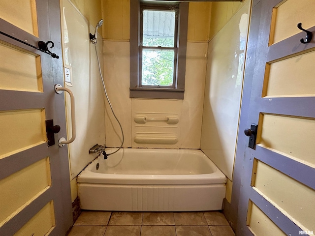 full bath with tile patterned floors and bathtub / shower combination