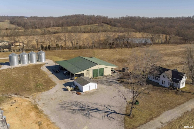 drone / aerial view featuring a rural view