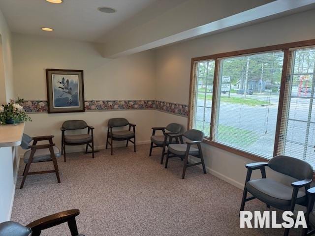 301 S Pershing St, Energy, IL 62933 - sitting room featuring carpet floors, baseboards, and recessed lighting