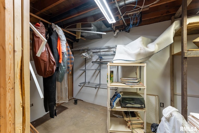 view of storage room