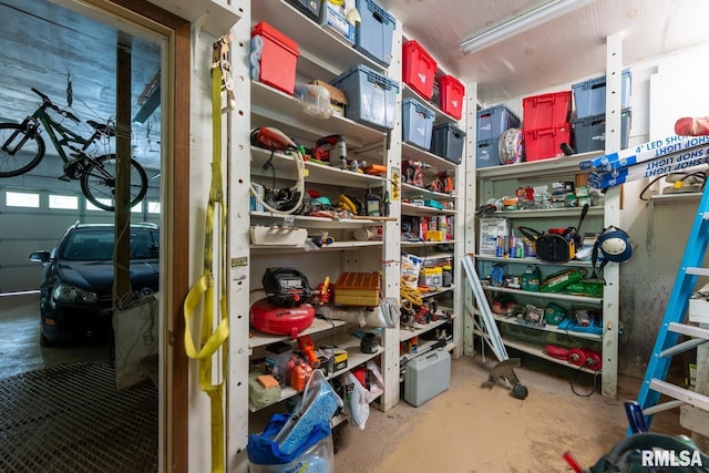 view of storage room