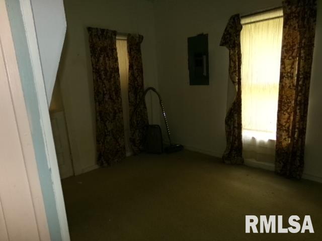 200 3rd St, Rosiclare, IL 62982 - empty room featuring carpet flooring and electric panel