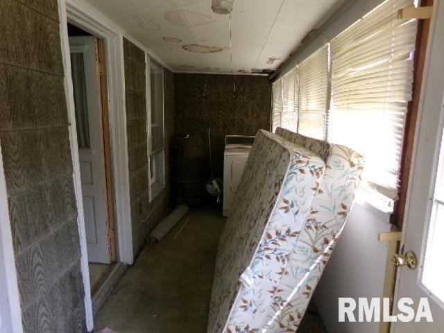 200 3rd St, Rosiclare, IL 62982 - interior space with washer / dryer and concrete floors