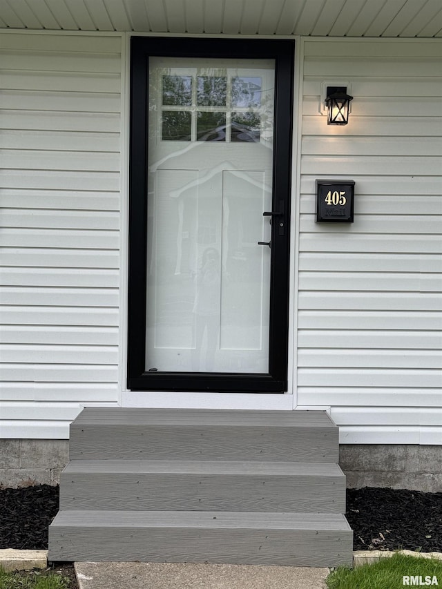 view of doorway to property