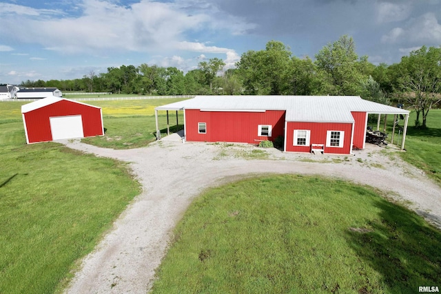 1821 Zion Hill Rd, Centralia, IL 62801 - view of pole building featuring dirt driveway, a yard, and view of scattered trees