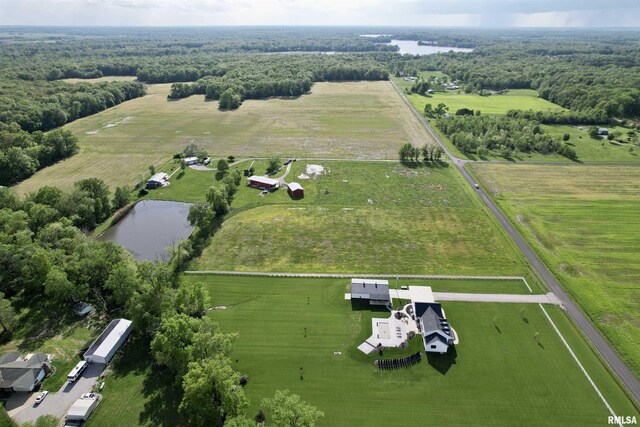 1821 Zion Hill Rd, Centralia, IL 62801 - aerial view of property's location featuring rural landscape and a large body of water