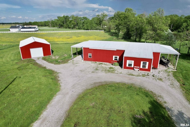 1821 Zion Hill Rd, Centralia, IL 62801 - view of pole building featuring dirt driveway and a yard
