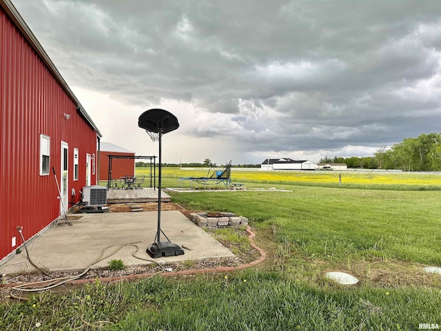 1821 Zion Hill Rd, Centralia, IL 62801 - view of green lawn featuring a patio area and a wooden deck
